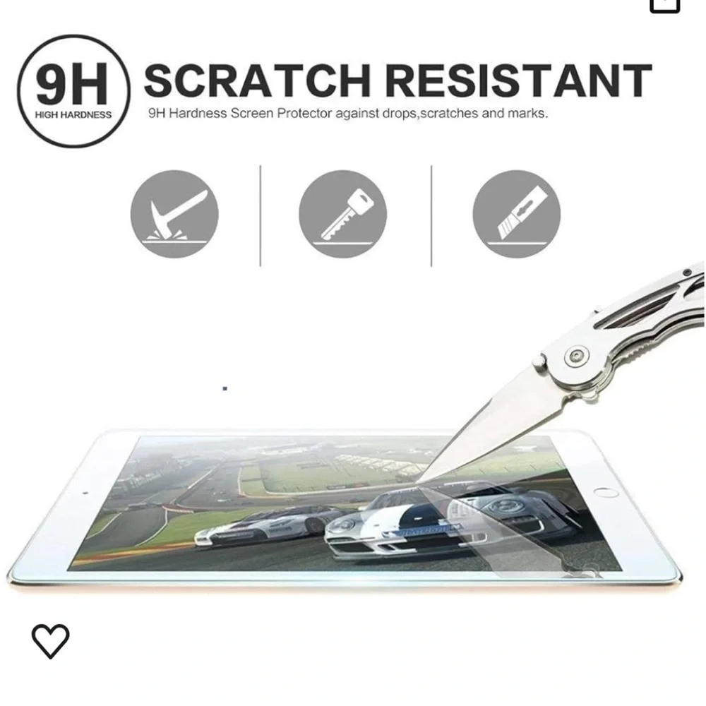 Tempered Glass Screen Protector for ipad 10.2 inch; Anti-Scratch/High Definition